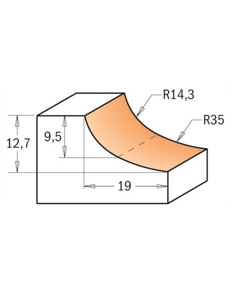 Frese per profili arrotondati in punte arrotondate/a quarto di arrotondamento di CMT