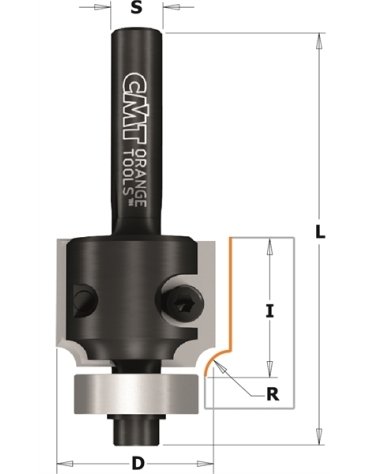 Frese a quarto di tondo con inserti reversibili in punte per filetti/quarto di tondo di CMT