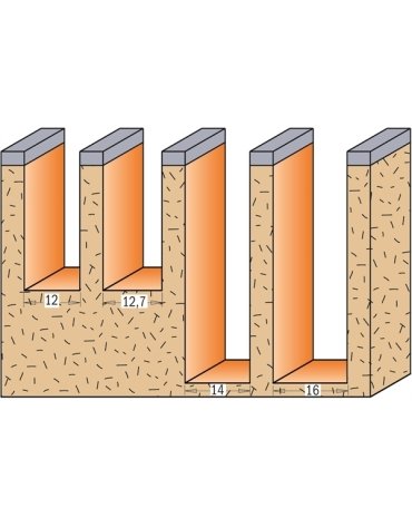 Frese a taglio rettilineo per laminati con inserti reversibili in Punte a taglio rettilineo di CMT
