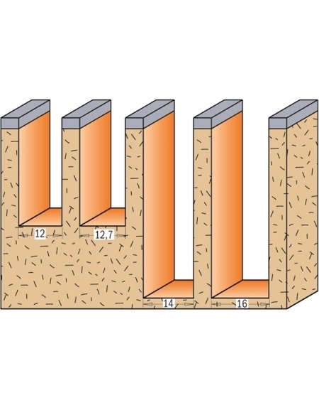 Frese a taglio rettilineo per laminati con inserti reversibili in Punte a taglio rettilineo di CMT