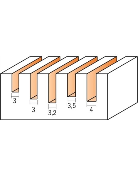 Fresa per giunti di porte e finestre in punte a filo e profilate di CMT