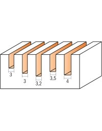 Fresa per giunti di porte e finestre in punte a filo e profilate di CMT