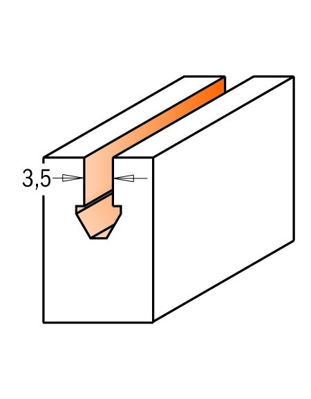 Fraise à défoncer pour joints de portes et fenêtres