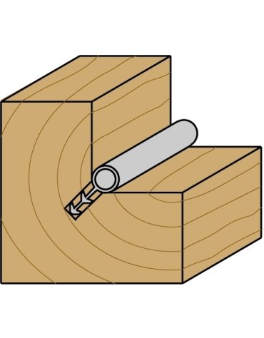 Fraise à défoncer pour joints de portes et fenêtres