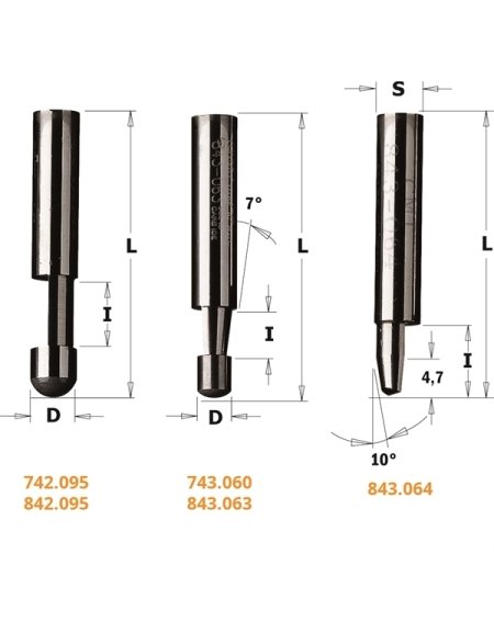 Punte per rifinitura a filo con taglienti combinati in punte a filo e profilate di CMT