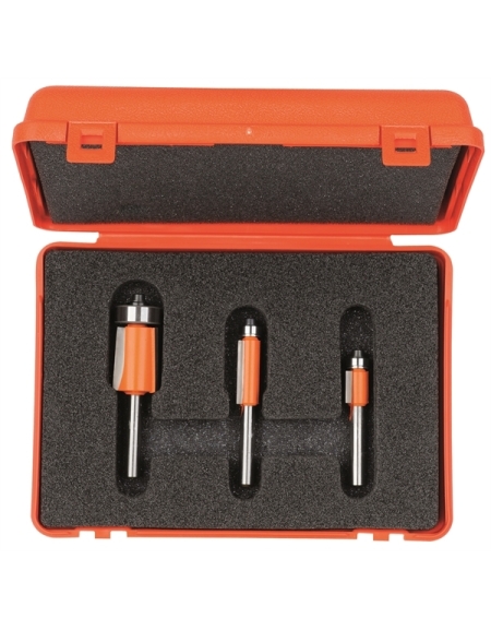 3 Piece flush trim bit set