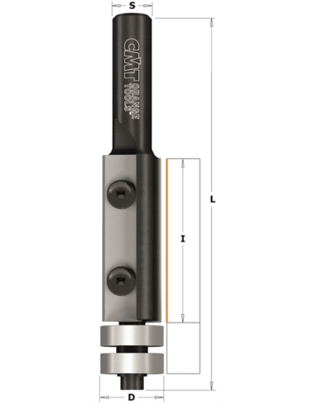 Flush trim bits with insert knives