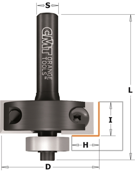 Rabbeting bits with insert knives