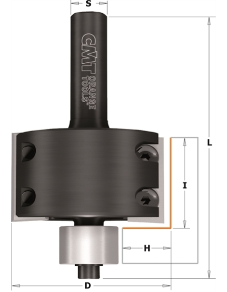 Grand rabbeting router bits with insert knives