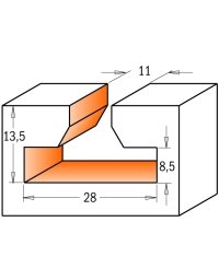 Frese a T in frese per scanalature di CMT