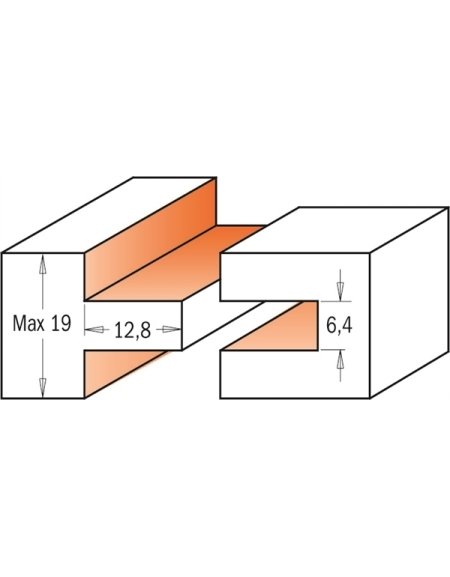 Set di frese per scanalature e linguette in punte per scanalature di CMT