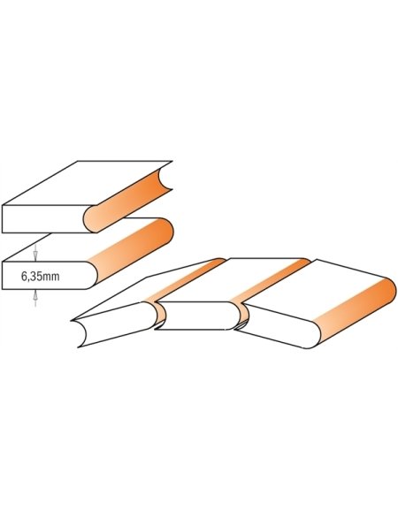 Set di frese per modanature decorative in punte per falegnameria di CMT