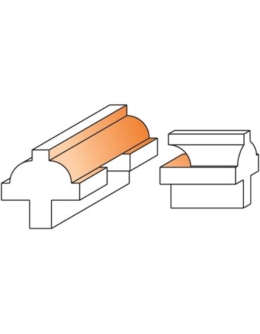 Jeux de 2 fraises profilées pour portes et fenêtres