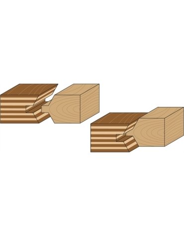 Jeux de fraises pour joints en V