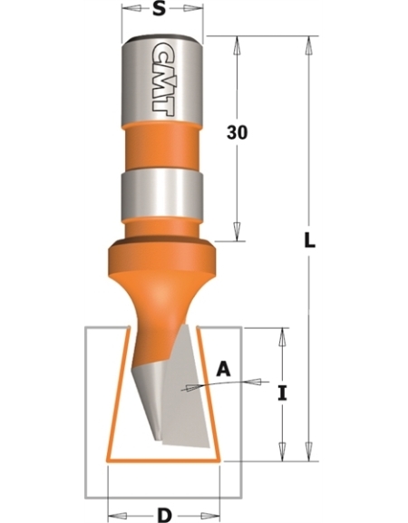 9° dovetail cutter