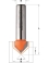 V-Grooving router bits (90°) - Ref. CMT91506011 - Rotation DROITE