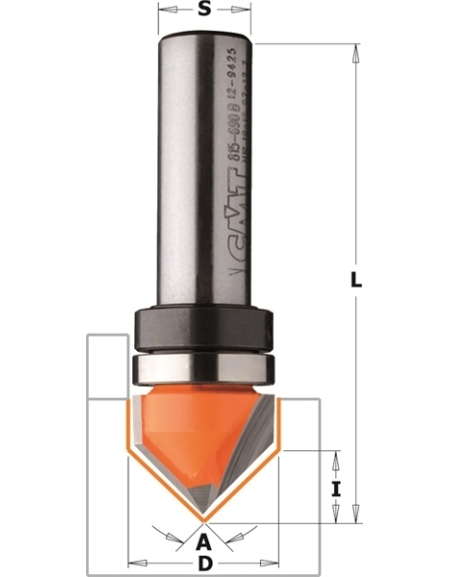 V-Grooving router bits (90°)