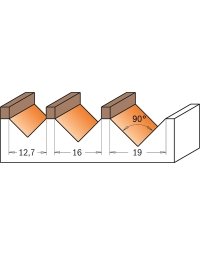 Fraises à rainurer en V (90°)