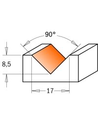 Fresa per scanalature a V con inserti reversibili (90°) in Punte per scrittura, scanalature a V e smussatura di CMT