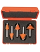 5 piece chamfer router bit set