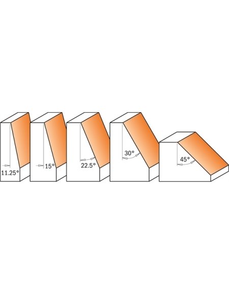 Set di 5 punte per smussatura, per scrittura, scanalature a V e smussatura di CMT