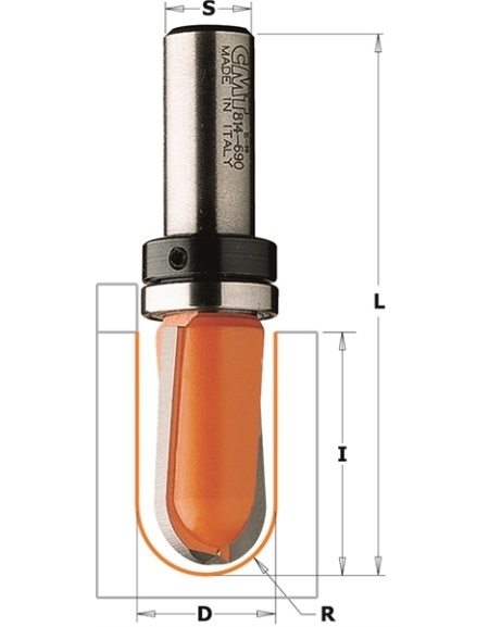 Round nose router bits