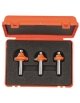 Set di 3 frese arrotondatrici a quarto di tondo in punte Roundover/Quarter Roundover di CMT