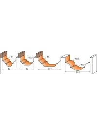 Frese per modanature decorative in profili di CMT