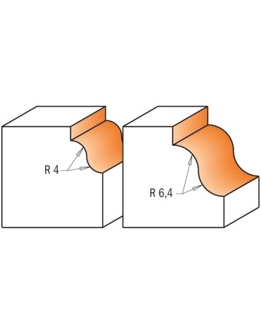 Frese per modanature decorative in profili di CMT