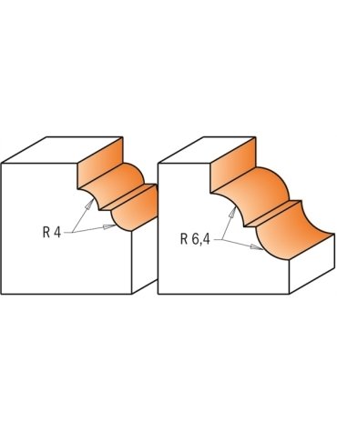 Frese per modanature decorative in profili di CMT