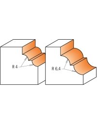 Frese per modanature decorative in profili di CMT