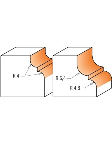 Frese per modanature decorative con frese a battuta in profilo di CMT