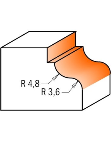 Frese per modanature decorative con frese a battuta in profilo di CMT