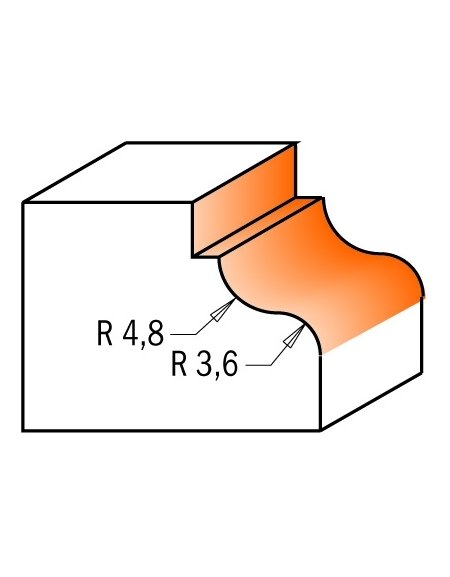 Frese per modanature decorative con frese a battuta in profilo di CMT