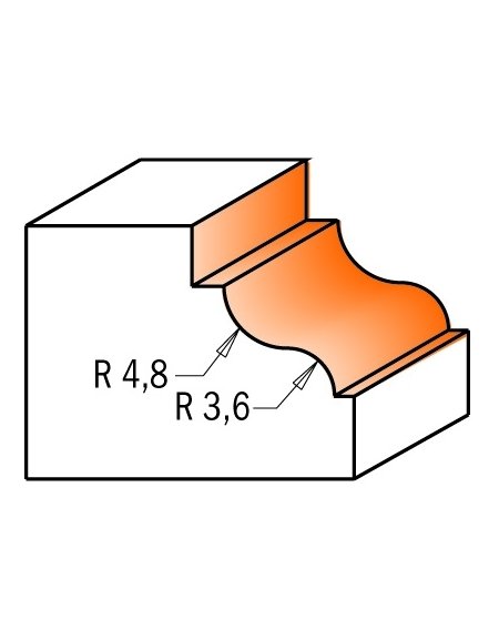 Frese per modanature decorative con frese a battuta in profilo di CMT