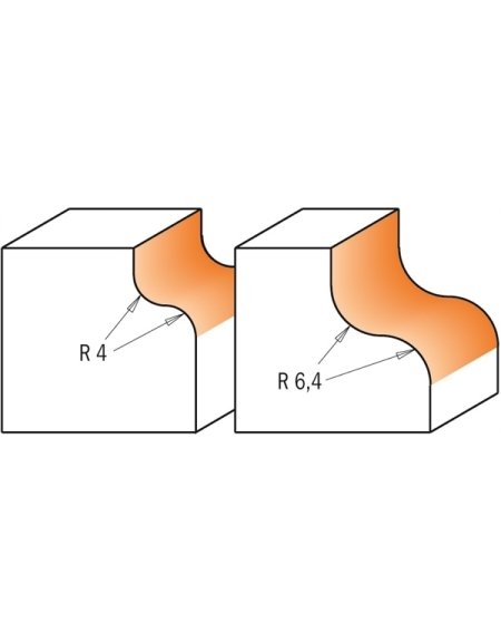Frese per modanature decorative in profili di CMT