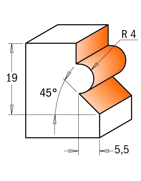Punte per pannelli in legno in punte profilate di CMT