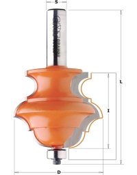 Fraise multiprofils avec roulement