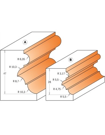 Fresa multiprofilo con cuscinetto in Punte multiprofilo di CMT