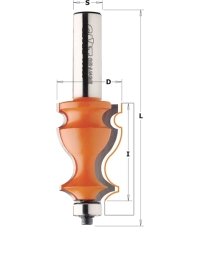 Frese per modanature decorative in punte multiprofilo di CMT
