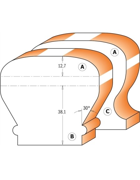 Frese per tapparelle in punte multiprofilo di CMT