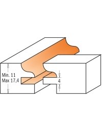 Set di frese per giunti profilati/controprofili in punte per pannelli di CMT
