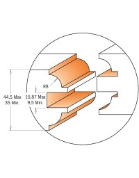 Set di frese per porte da 3 pezzi in set di punte di CMT