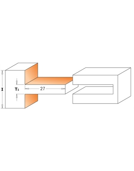 Set di frese a disco per tenoni e mortase in set di punte di CMT