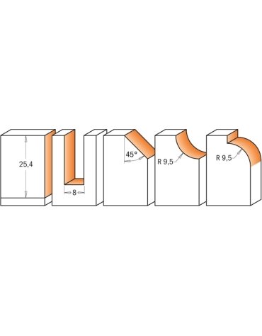 Coffrets de 5 fraises profilées