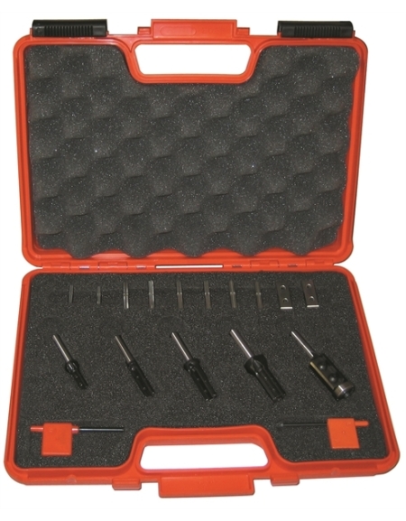 Straight router bits with insert knives