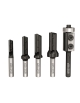Straight router bits with insert knives