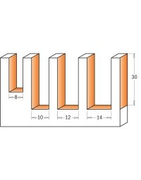 Frese a taglio dritto con inserti reversibili in set di punte di CMT