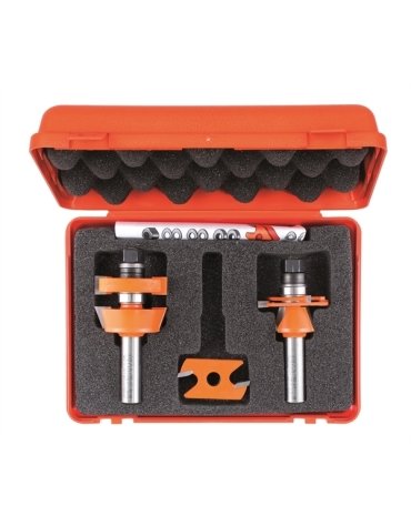 Set di frese per giunzioni a mortasa e tenone regolabili in set di punte di CMT