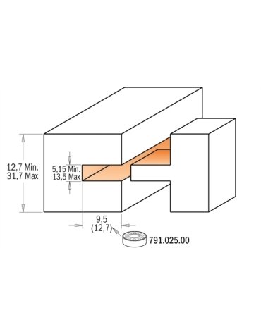 Set di frese per giunzioni a mortasa e tenone regolabili in set di punte di CMT